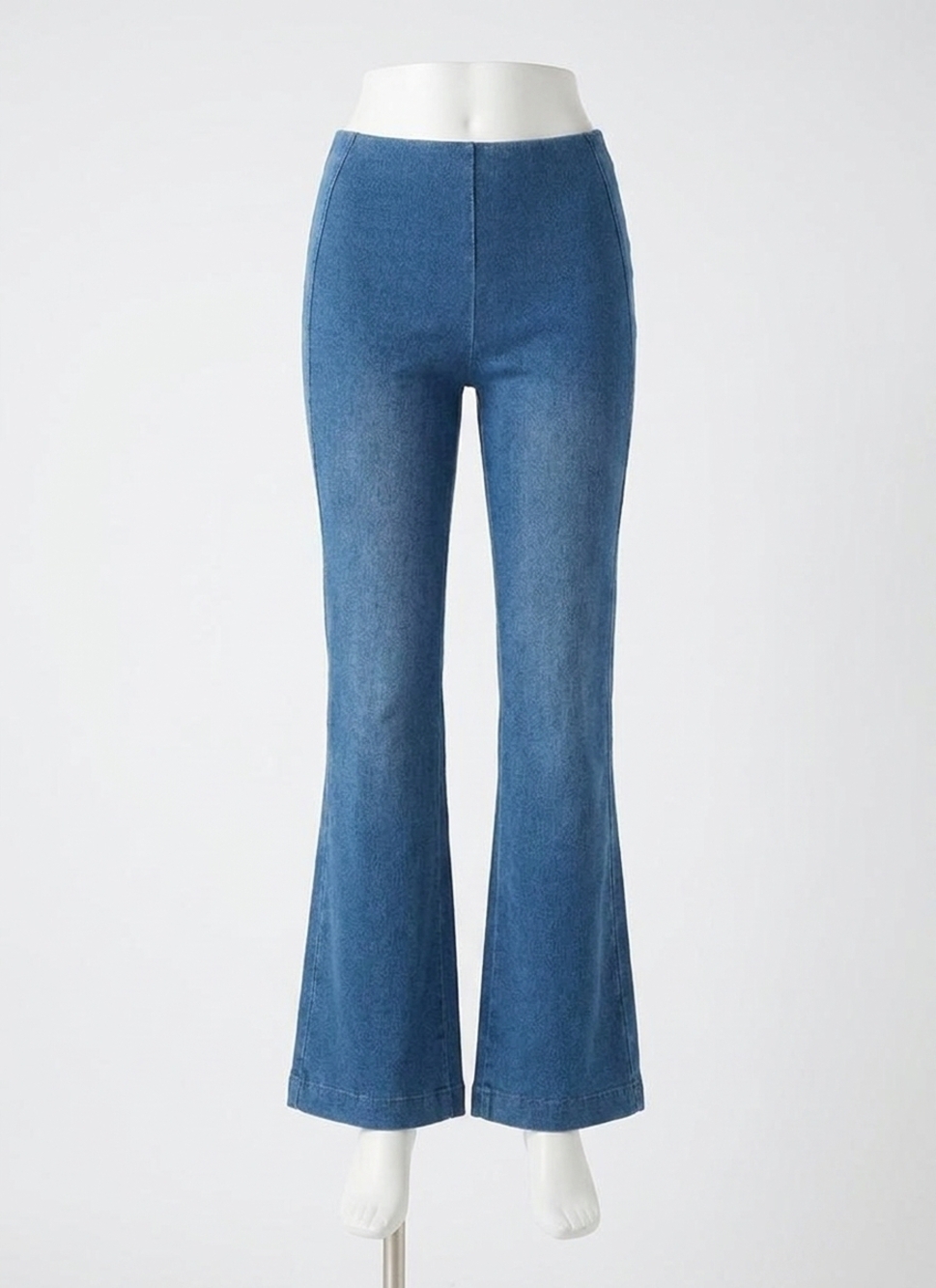 NEW LYSSE cotton blend denim trouser in mid washa